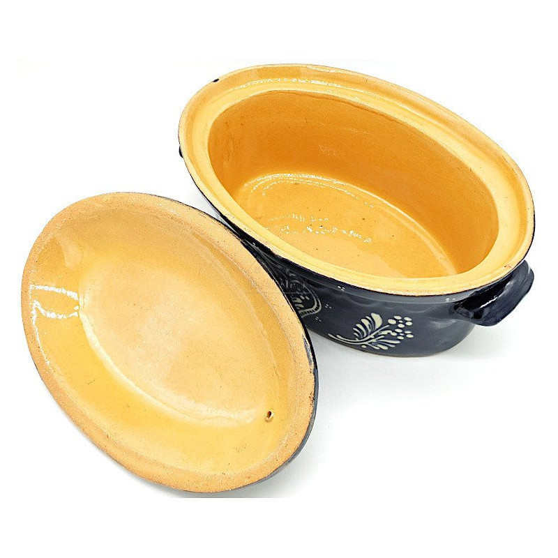 Soufflenheim Blaue Baeckeoffe Terrine Herz 30 cm