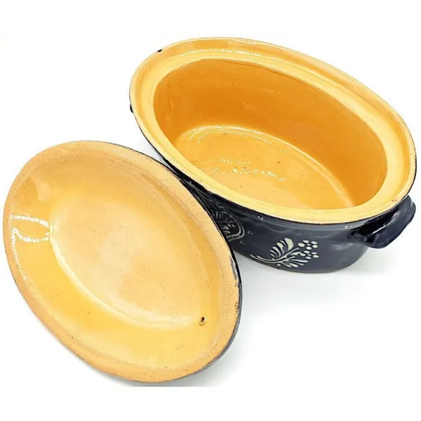 Soufflenheim Blaue Baeckeoffe Terrine Herz 30 cm