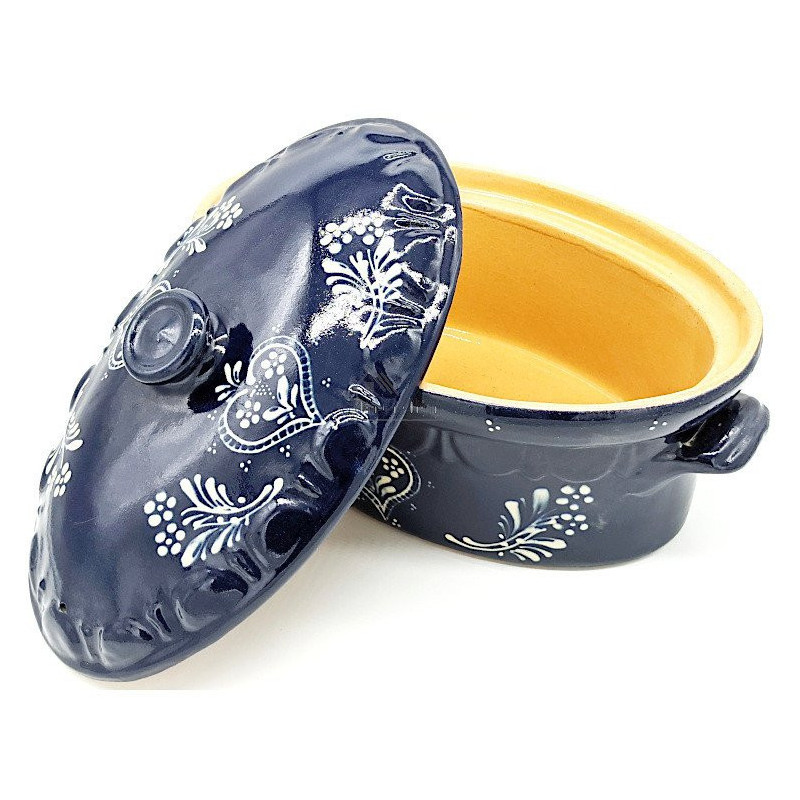 Soufflenheim Blaue Baeckeoffe Terrine Herz 37 cm