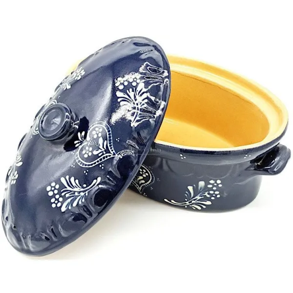 Soufflenheim Blaue Baeckeoffe Terrine Herz 37 cm