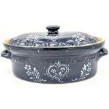 Soufflenheim Blaue Baeckeoffe Terrine Herz 37 cm