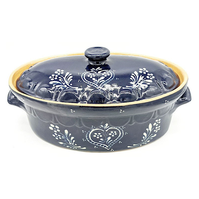 Soufflenheim Blaue Baeckeoffe Terrine Herz 37 cm