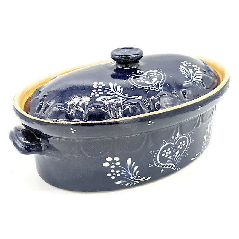 Soufflenheim Blaue Baeckeoffe Terrine Herz 37 cm
