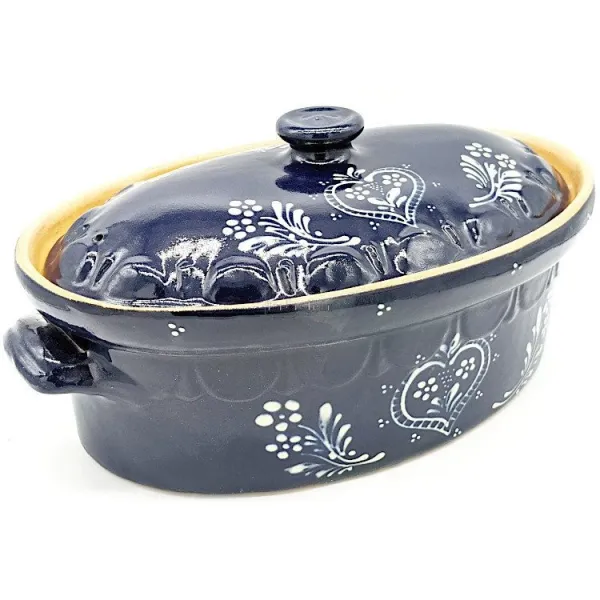 Soufflenheim Blaue Baeckeoffe Terrine Herz 37 cm