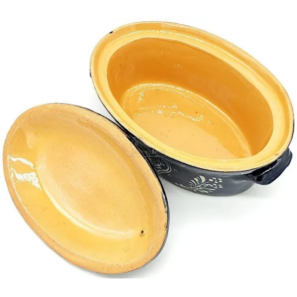 Terrine à Baeckeoffe Bleu de Soufflenheim Coeur 37 cm