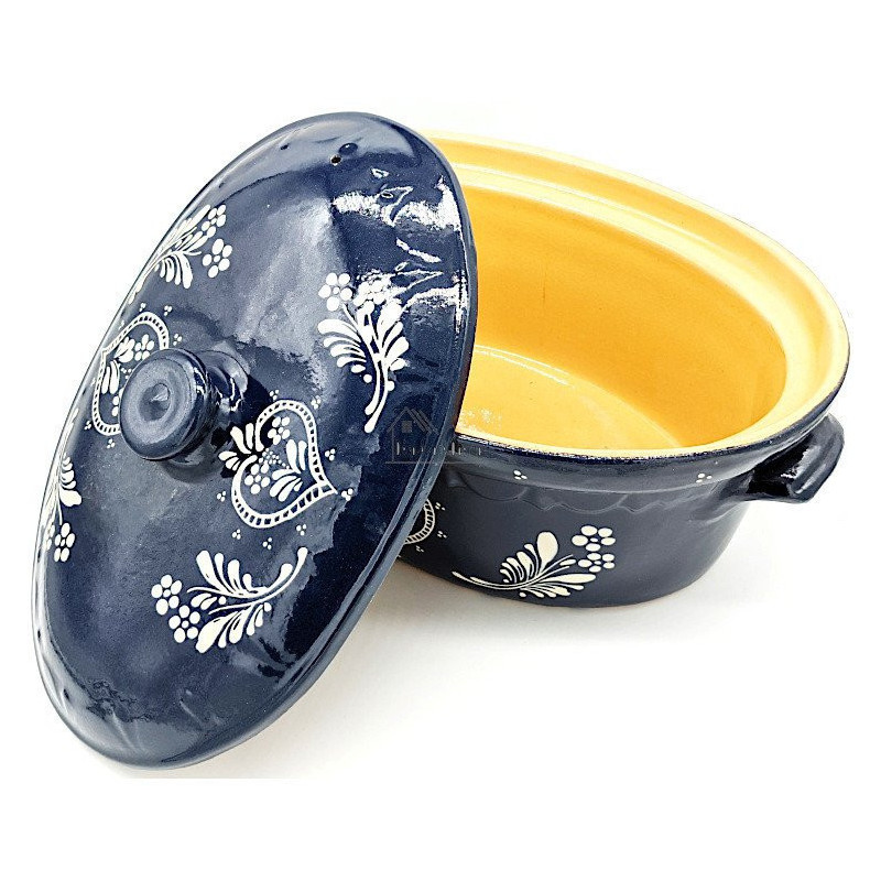 Soufflenheim Blaue Baeckeoffe Terrine Herz 40 cm