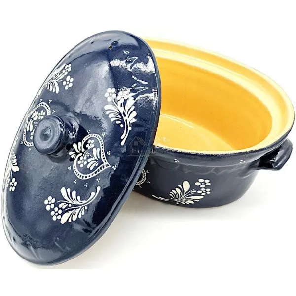 Terrine à Baeckeoffe Bleu de Soufflenheim Coeur 40 cm