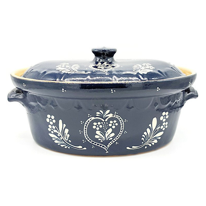 Soufflenheim Blaue Baeckeoffe Terrine Herz 40 cm