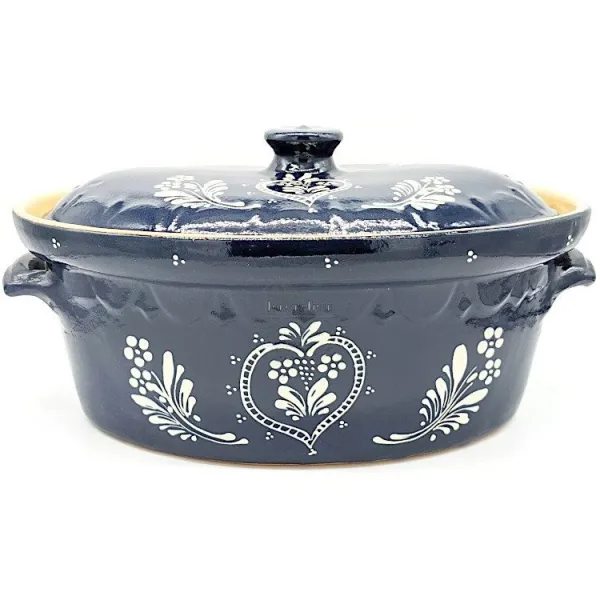 Soufflenheim Blaue Baeckeoffe Terrine Herz 40 cm