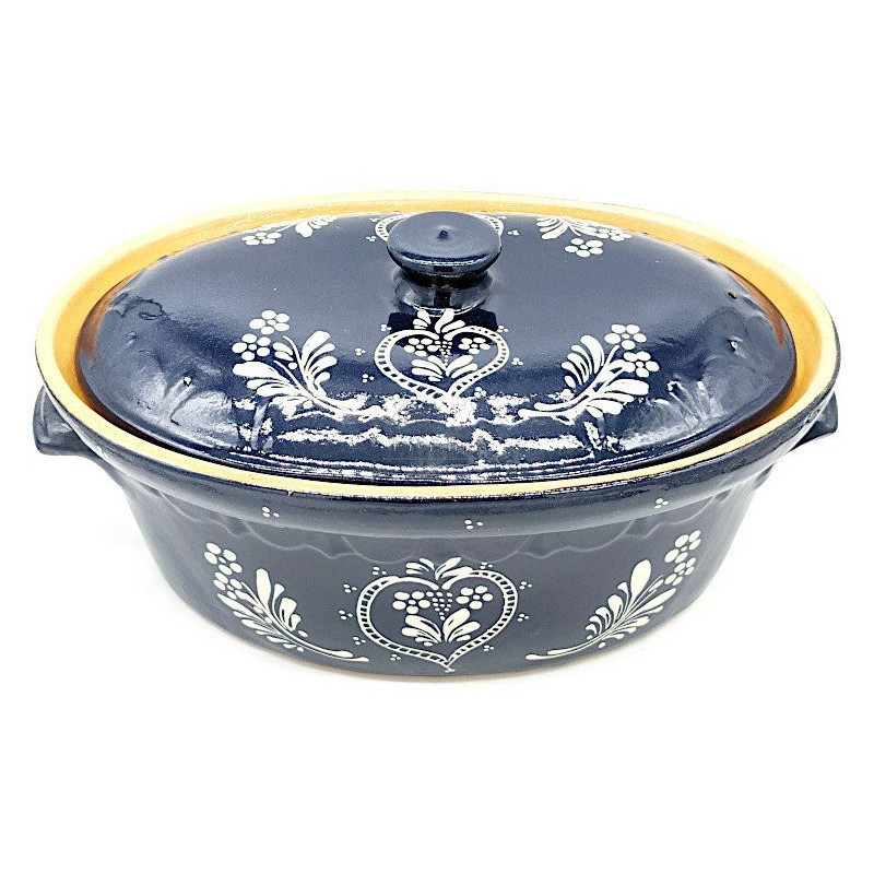 Soufflenheim Blaue Baeckeoffe Terrine Herz 40 cm