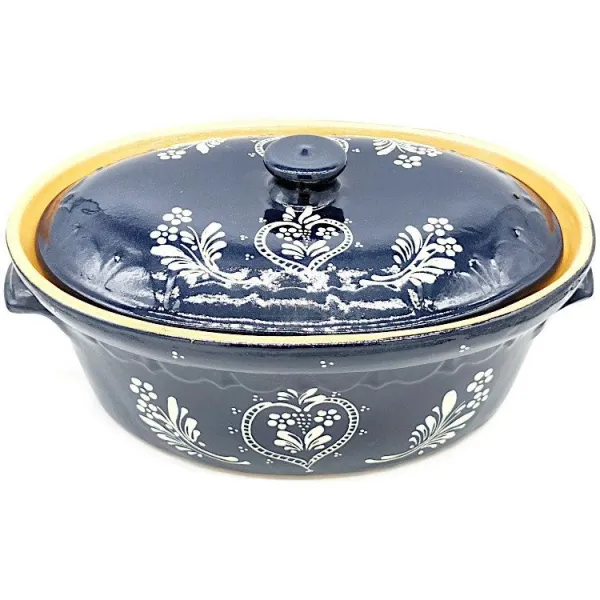 Terrine à Baeckeoffe Bleu de Soufflenheim Coeur 40 cm