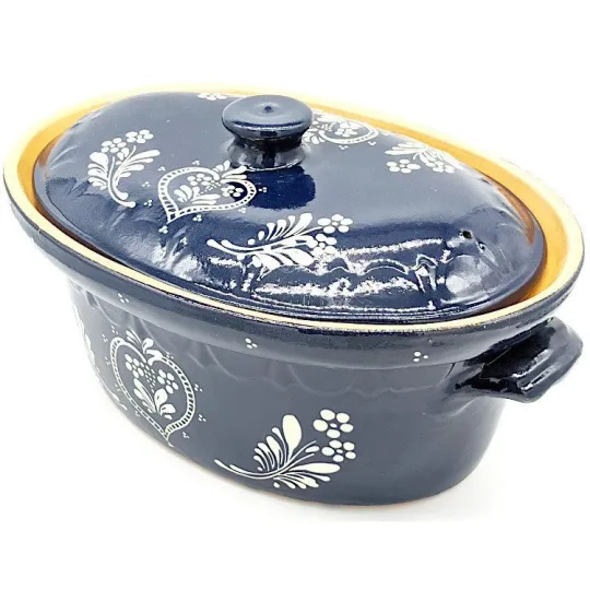 Terrine à Baeckeoffe Bleu de Soufflenheim Coeur 40 cm