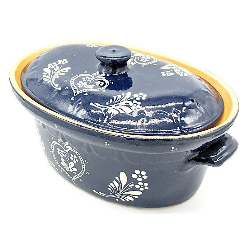 Soufflenheim Blaue Baeckeoffe Terrine Herz 40 cm