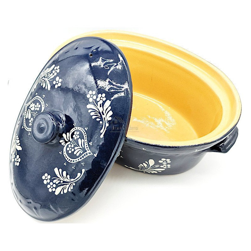 Soufflenheim Blaue Baeckeoffe Terrine Herz 40 cm