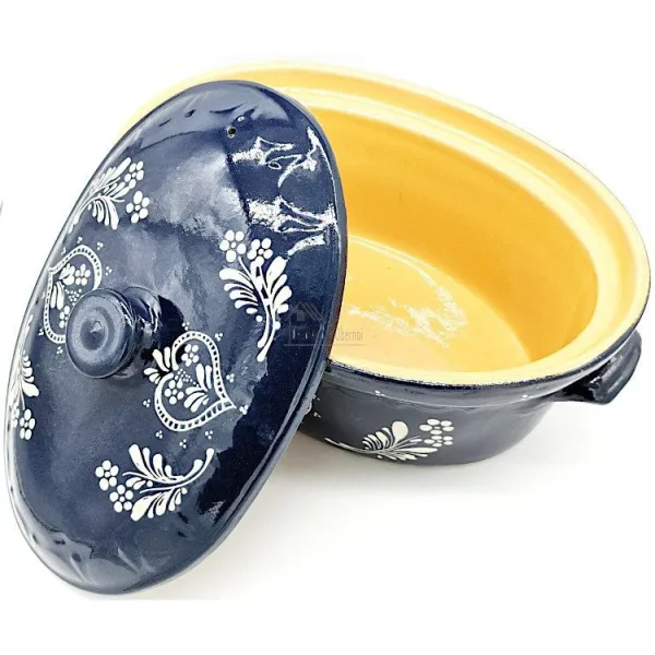 Soufflenheim Blaue Baeckeoffe Terrine Herz 40 cm