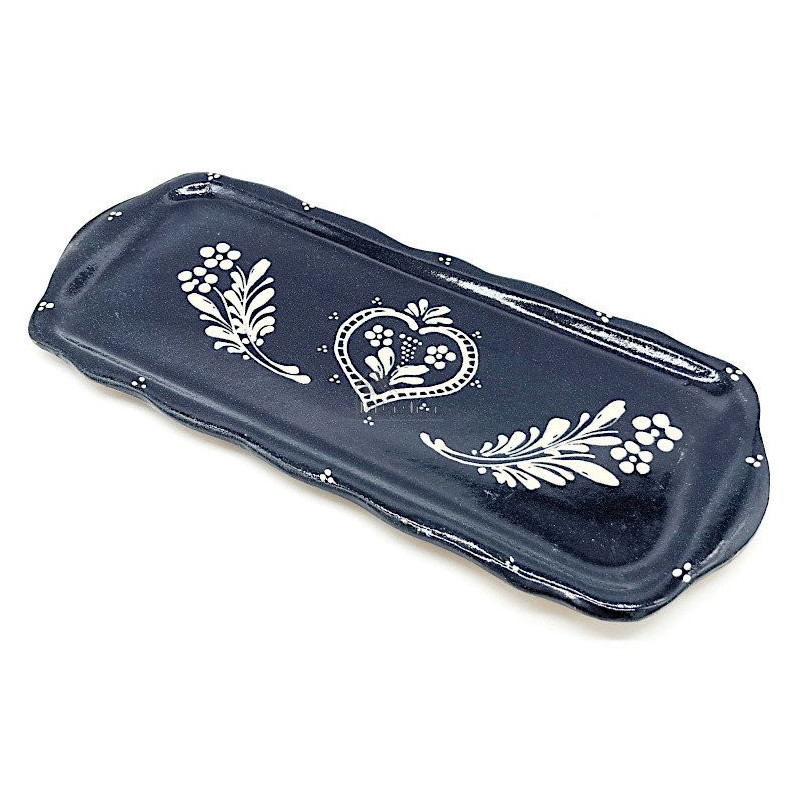 Blue Cake Dish from Soufflenheim Heart