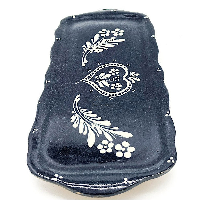 Blue Cake Dish from Soufflenheim Heart