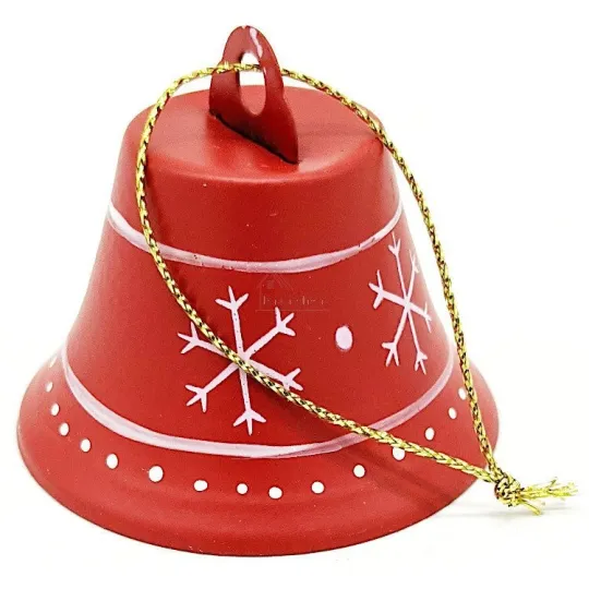 Clochette à suspendre en Métal rouge décor Noël