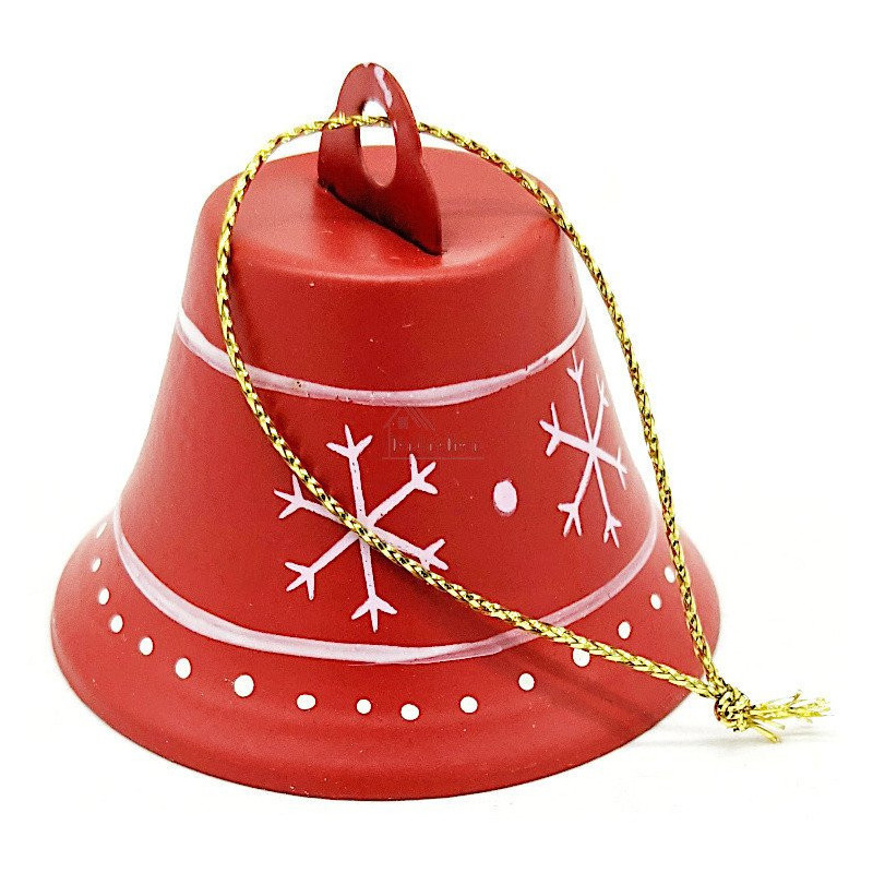 Clochette à suspendre en Métal rouge décor Noël