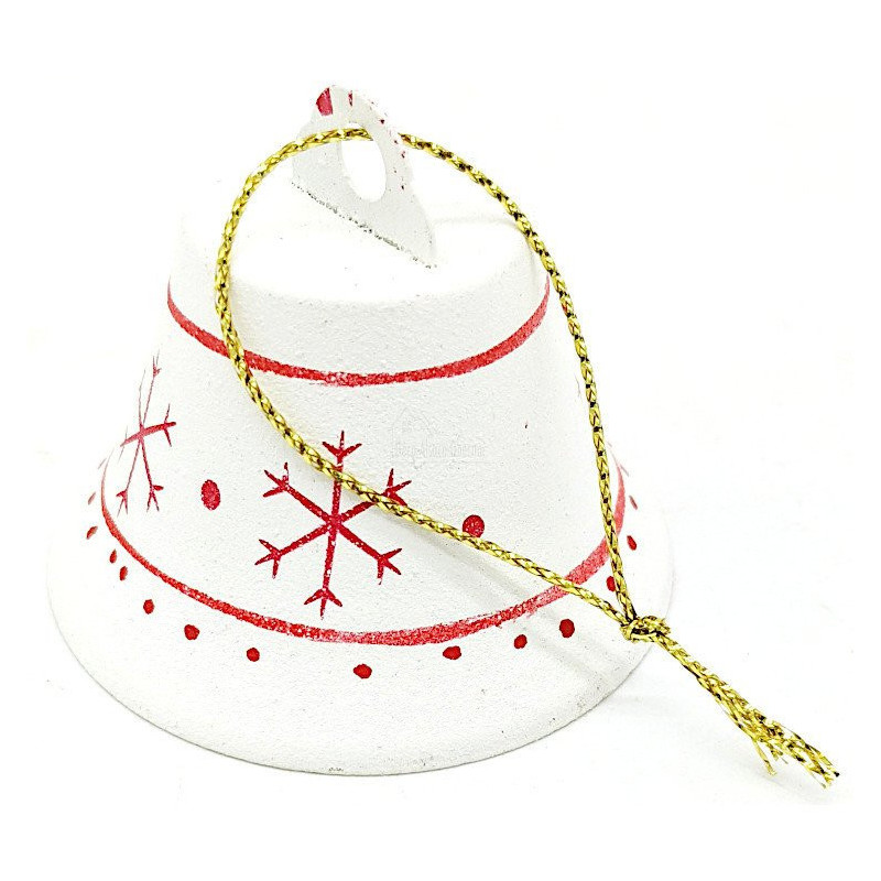 Clochette à suspendre en Métal blanc décor Noël