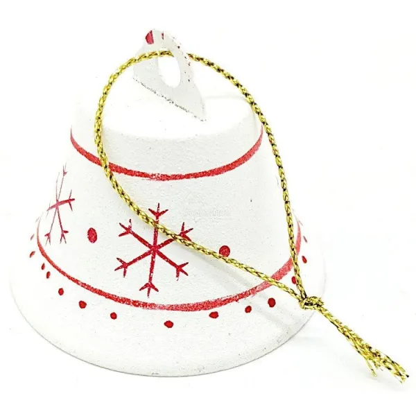 White Metal Hanging Bell Christmas Decor