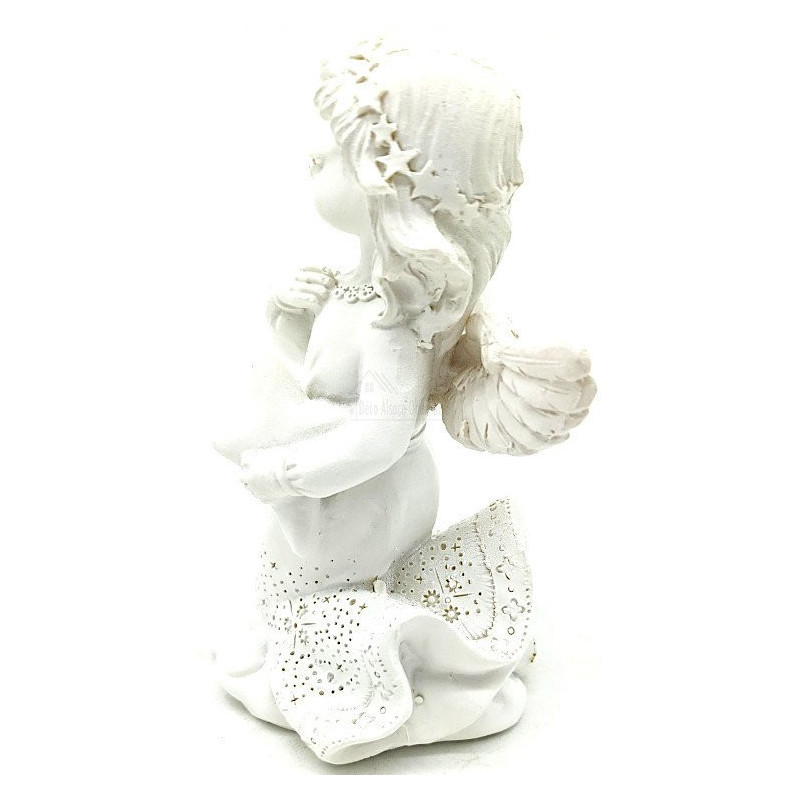 Status Angel with Wings Carrying a Resin Cushion