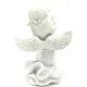 Statut Ange avec Ailes portant un Coussin en résine