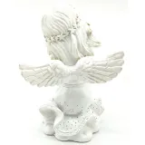 Status Angel with Wings Carrying a Resin Dove