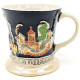 Cup earthenware mug decorated with towns of Alsace