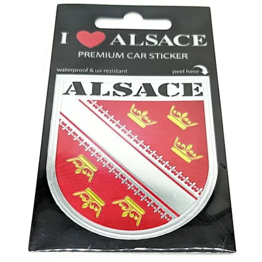 Adhésif Sticker Auto Premium Auto Ecusson d'Alsace