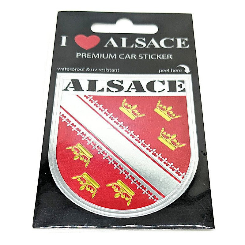 Adhésif Sticker Auto Premium Auto Ecusson d'Alsace