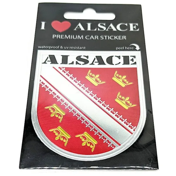 Adhésif Sticker Auto Premium Auto Ecusson d'Alsace