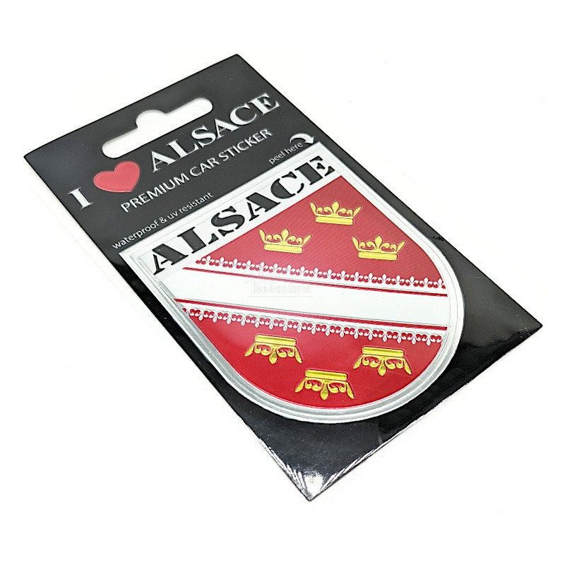 Selbstklebender Aufkleber Auto Premium Auto Ecusson d'Alsace