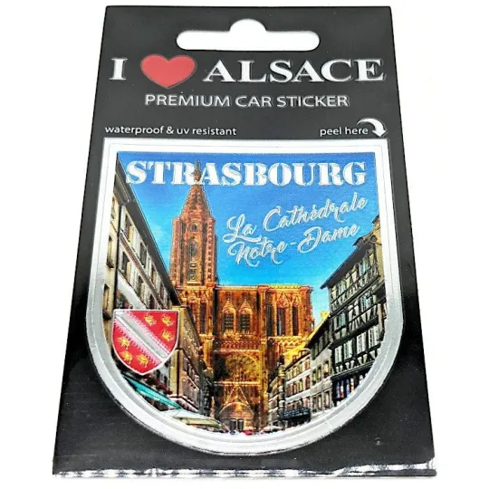 Adhésif Sticker Auto Premium Auto Cathédrale Notre-Dame Strasbourg
