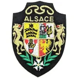 Écusson emblème Armoiries d'Alsace avec Lion à thermocoller