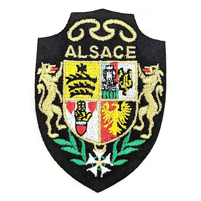 Écusson emblème Armoiries d'Alsace avec Lion à thermocoller