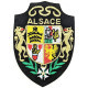 Écusson emblème Armoiries d'Alsace avec Lion à thermocoller