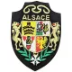 Écusson emblème Armoiries d'Alsace avec Lion à thermocoller