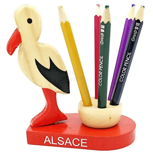 Set of 6 Cigogne d'Alsace colored pencils