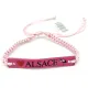 Bracelet coulissant Rose fantaisie Cuir Alsace Cigogne