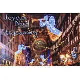 Merry Christmas Decorative Magnet Strasbourg Cathedral