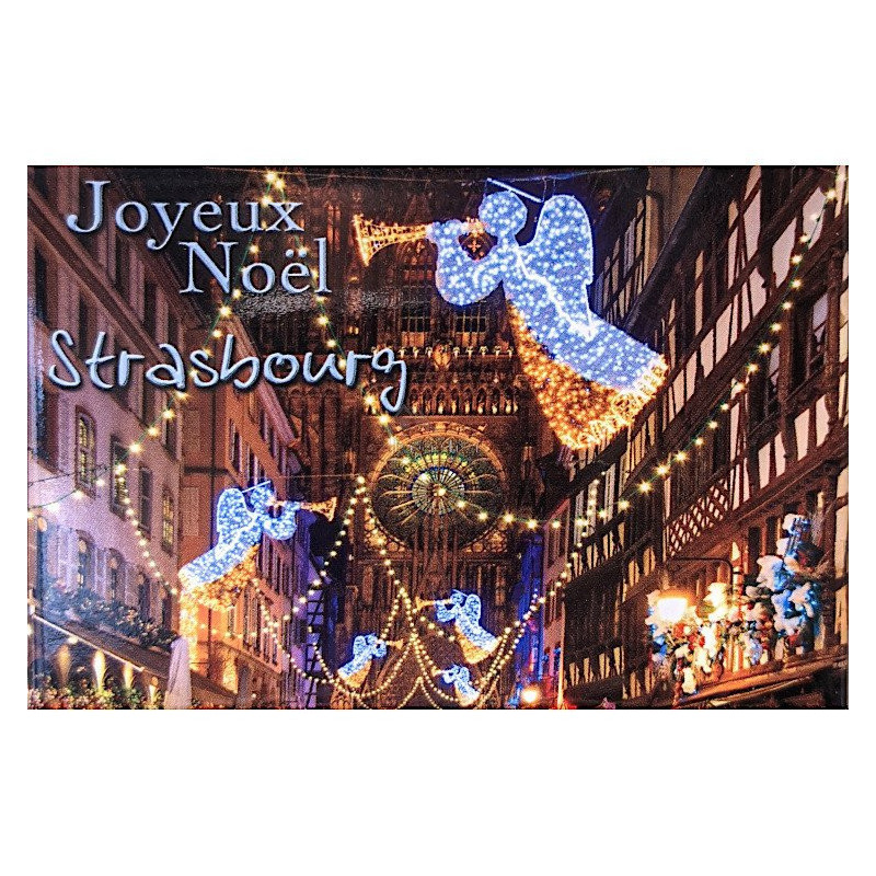 Merry Christmas Decorative Magnet Strasbourg Cathedral