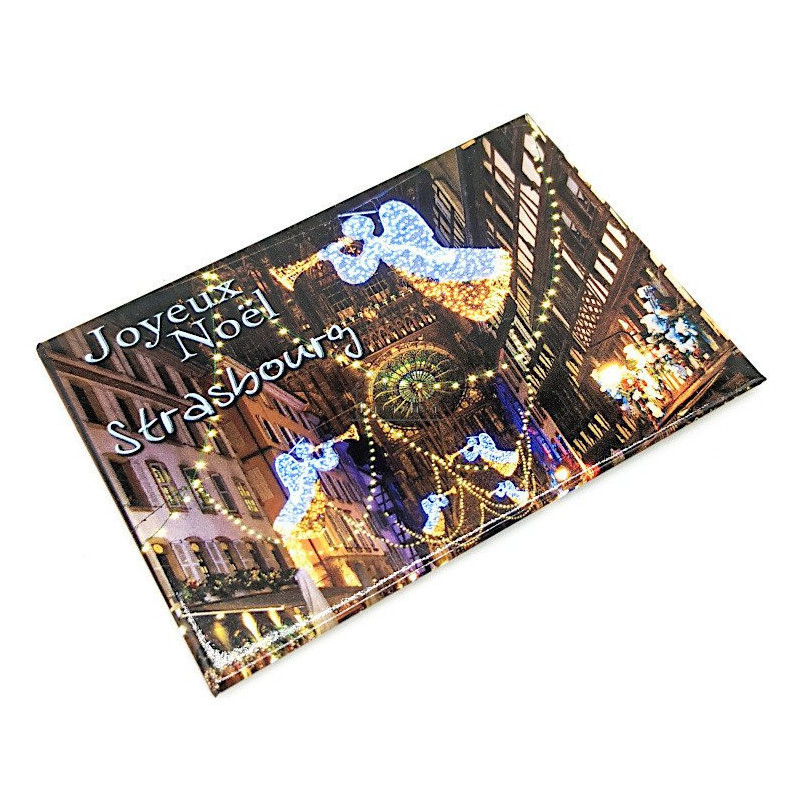 Merry Christmas Decorative Magnet Strasbourg Cathedral