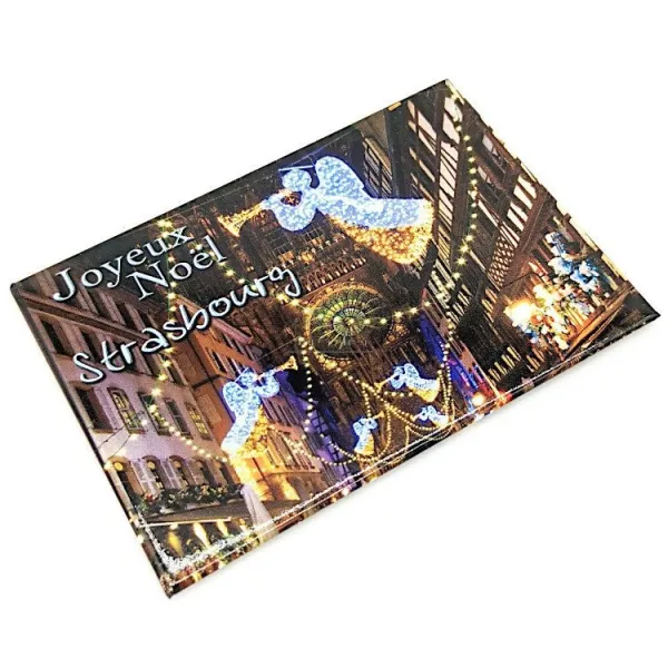 Merry Christmas Decorative Magnet Strasbourg Cathedral