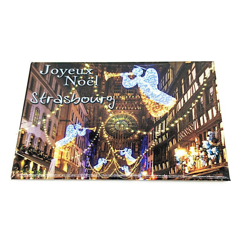 Merry Christmas Decorative Magnet Strasbourg Cathedral
