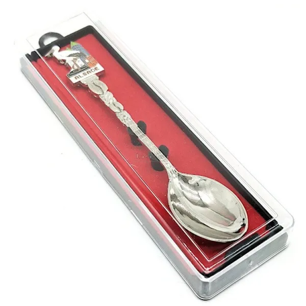 Collection Spoon with a Stork from Alsace and Village