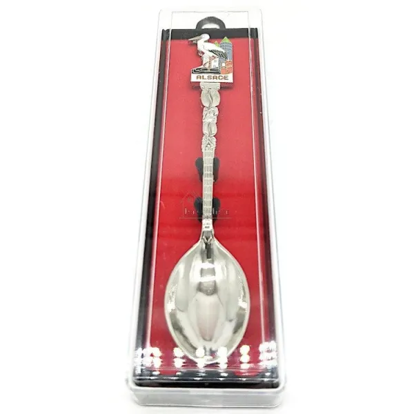 Collection Spoon with a Stork from Alsace and Village
