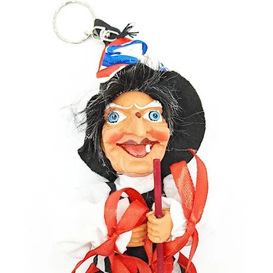 Sorcière d'Alsace habillée en Alsacienne à suspendre 21 cm