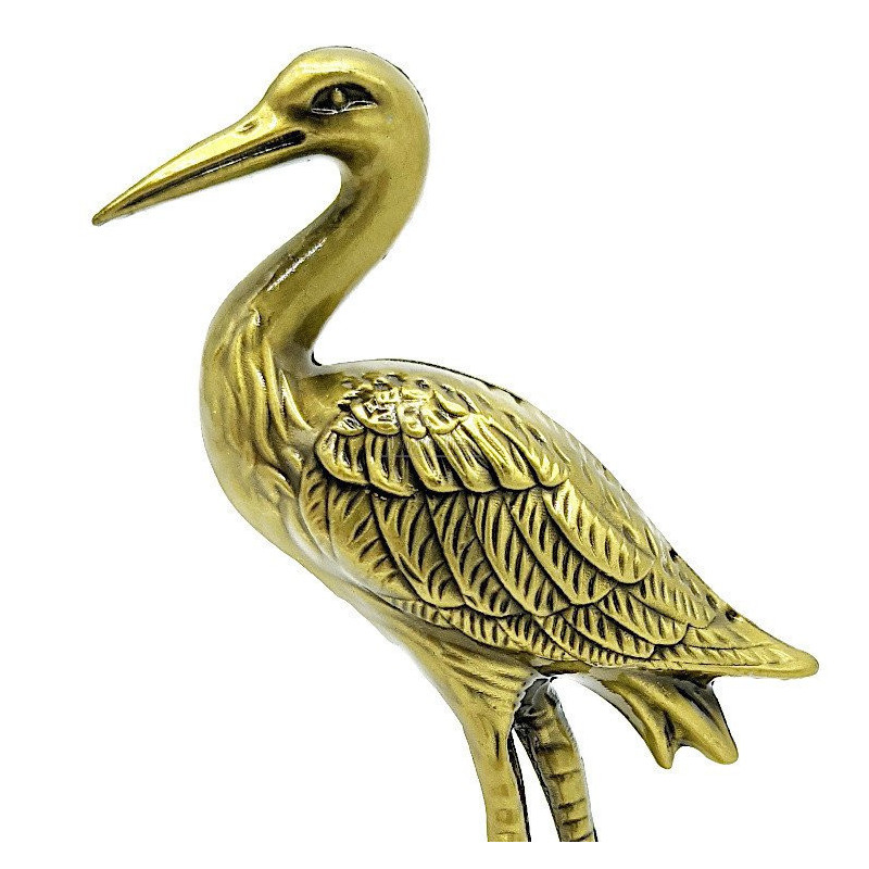 Alsace stork in brass-coated metal with Alsace marking