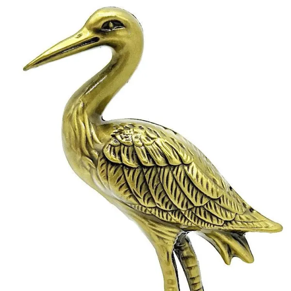 Cigogne Alsace en Métal laitonnée marquage Alsace